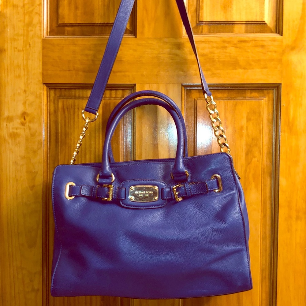 Blue Michael Kors large satchel/bag